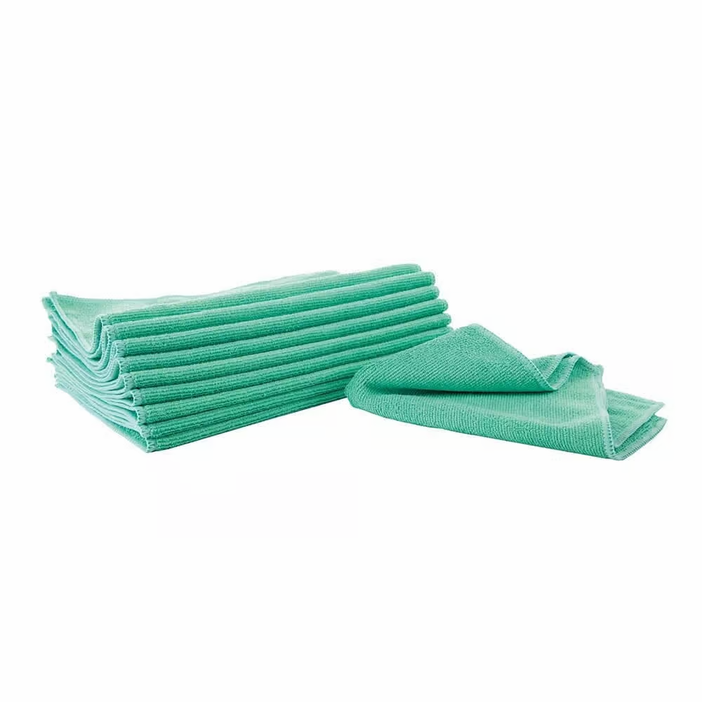 Microfiberduk-Gron-10-pack Mikrofiberduk Grön Kleano 10 st/frp - Bild 1